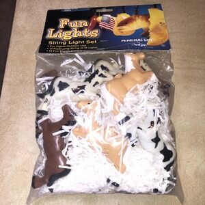 2002  Plastic Horse Blow Mold Light 12' String Western Themed Horses Pony Party